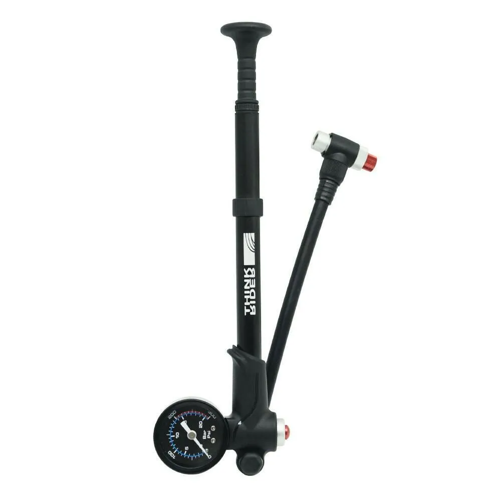 ThinkRider Portable High-pressure 300psi Bike Air Pump with Gauge for Fork & Rear Suspension Shock Absorber Mountain