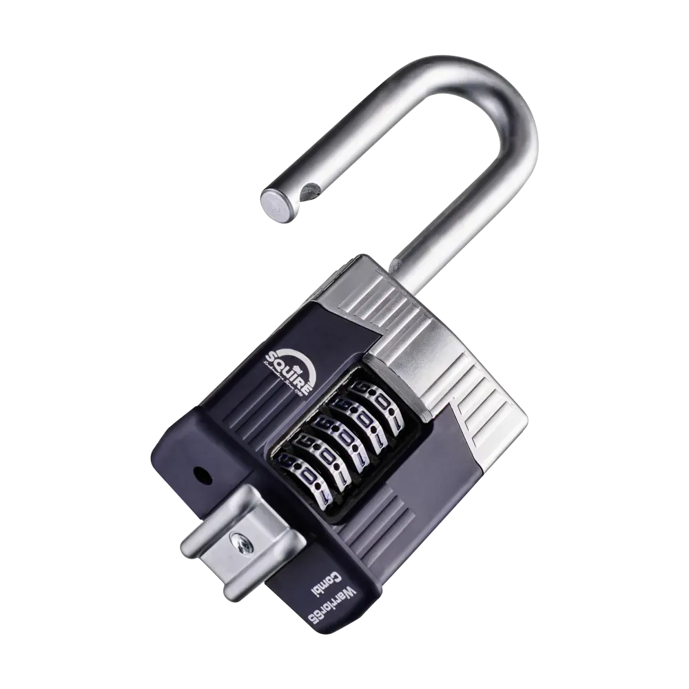 Warrior® Open Long Shackle Combination Padlock | Boron Steel | Combi 65/2.5
