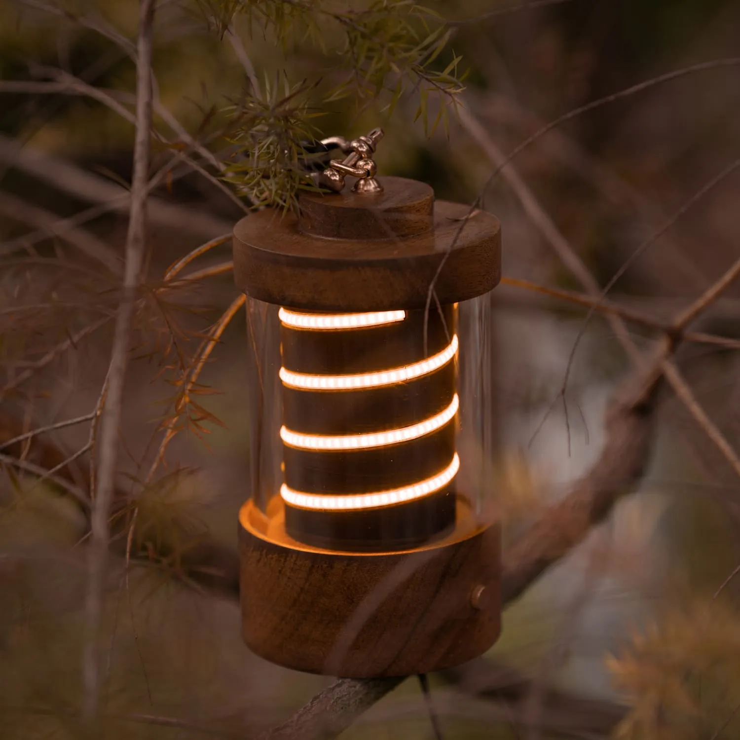 Wooden LED Camping Lantern - Portable Lantern