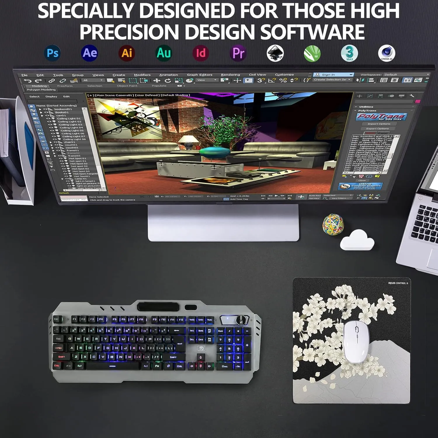 X-Raypad Aqua Control 2 Gaming Mouse Pad, Ultra-High Precision Mouse Pad with Perfect Speed and Control Capability, Consistent X and Y Glide, Designed for Fps Players with Low DPI Requirements