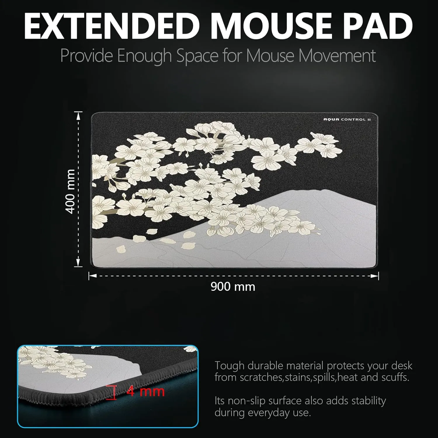 X-Raypad Aqua Control 2 Gaming Mouse Pad, Ultra-High Precision Mouse Pad with Perfect Speed and Control Capability, Consistent X and Y Glide, Designed for Fps Players with Low DPI Requirements