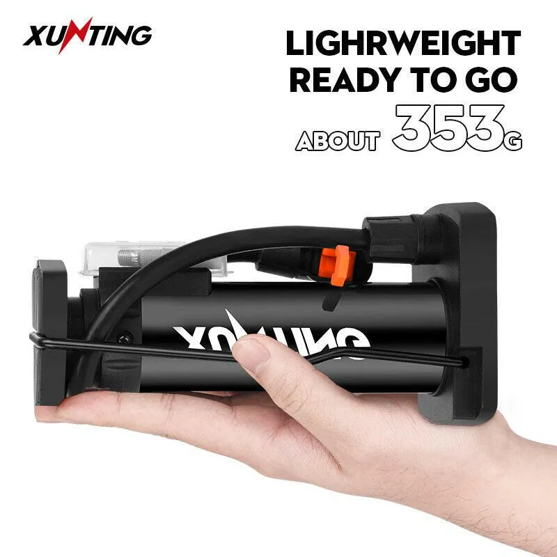 Xunting 140PSI High Pressure Bike Pump AV FV Portable Air Inflator Foot Bicycle MTB Bicycle Pump Bike Accessories