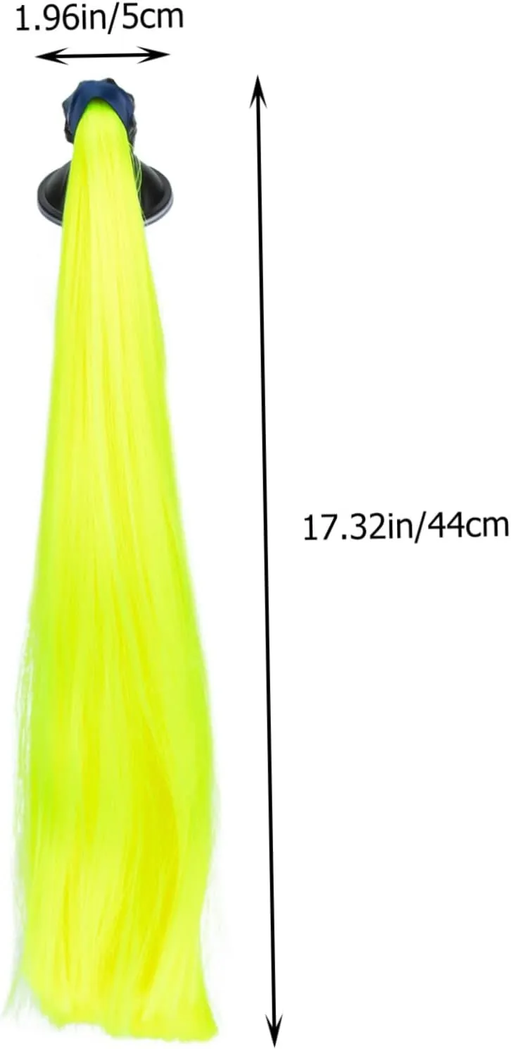 Yardwe Helmet Wig Biker Detachable Ponytail Helmet Ponytail Skull Ponytail Wigs Helmets Motorcycles