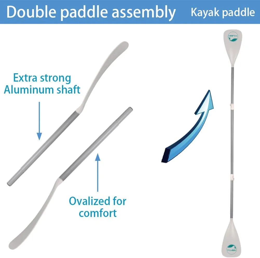 YVLEEN SUP Paddle Board PaddleStand up Paddleboard Paddles Adjustable Aluminum 4-Piece Floating Kayak PaddleConvertible Paddle